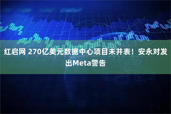 红启网 270亿美元数据中心项目未并表！安永对发出Meta警告