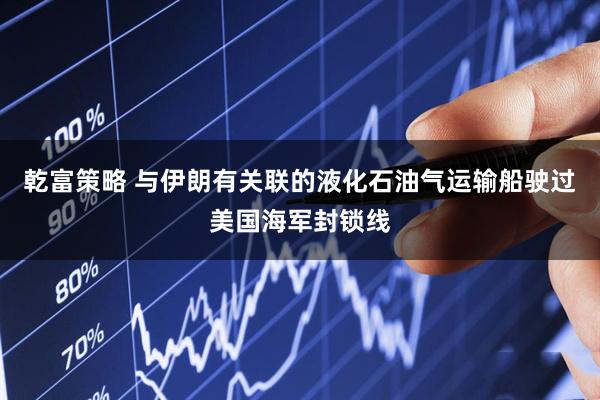 乾富策略 与伊朗有关联的液化石油气运输船驶过美国海军封锁线
