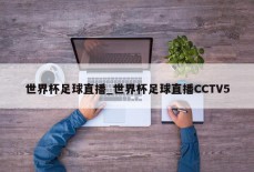 世界杯足球直播_世界杯足球直播CCTV5